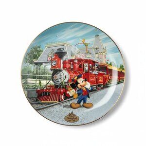 Disneyland Railroad Plate Two 40th Anniversary Limited Edition "All Aboard" Brad